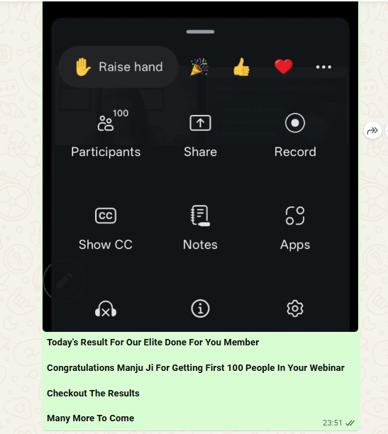 Manju Ji — First 100-Person Webinar